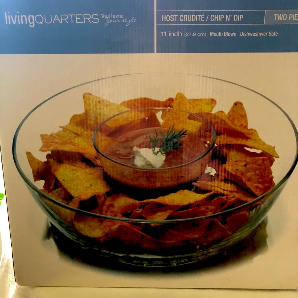 Chip and Dip Crudité 2 piece set